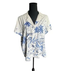 Tommy Bahama 100% Silk Hawaiian Shirt Size L | 30th Anniversary Print G11